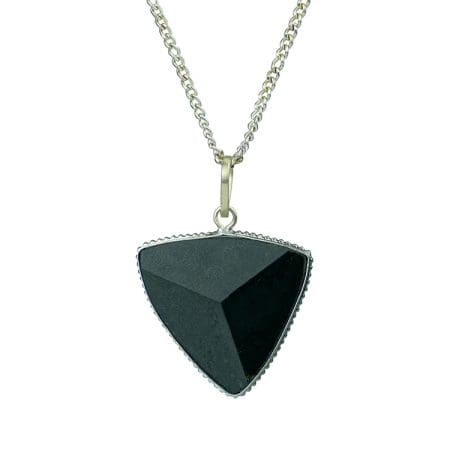 Black Tourmaline Frame Pendant