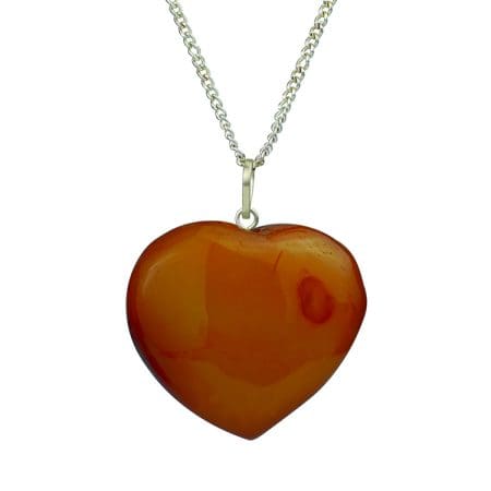 Carnelian Heart Shape Pendant