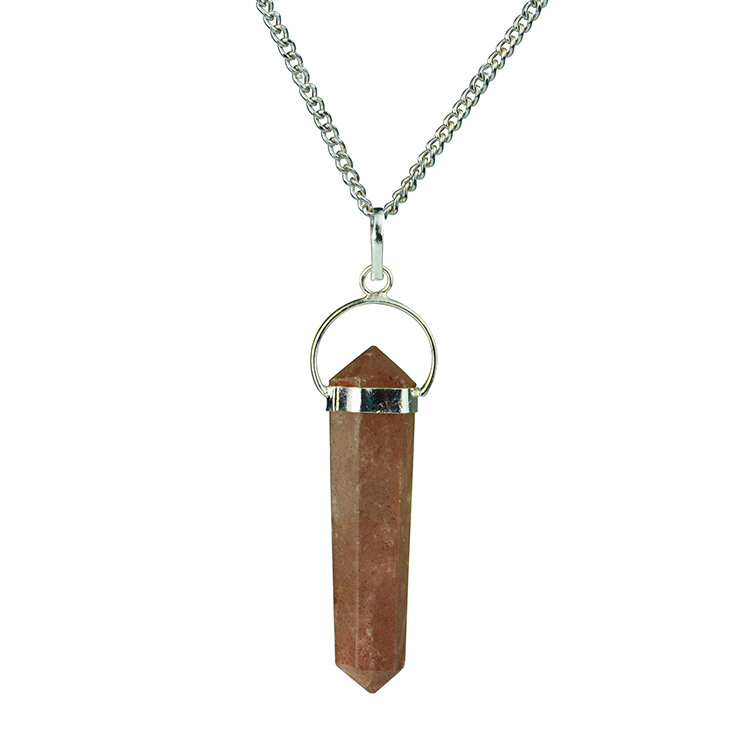 Cherry Quartz Double Terminated Pendant