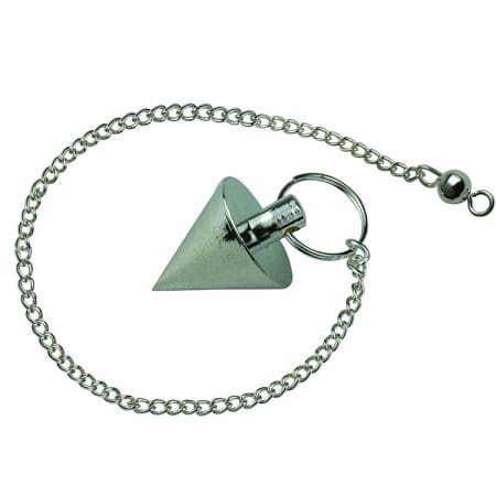 Energized Silver Cone Shape Metal Pendulum