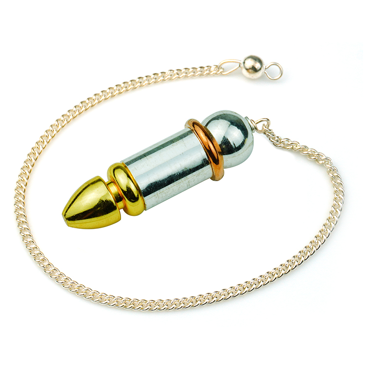 Energized Bronze, Silver, Golden Combination Dowsing Pendulum