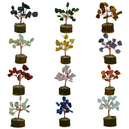 Natural Chips Stone Small Tree Set of 12