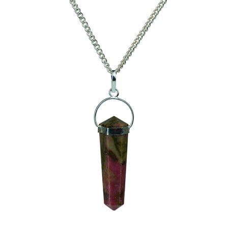 Rhodonite Double Terminated Pendant