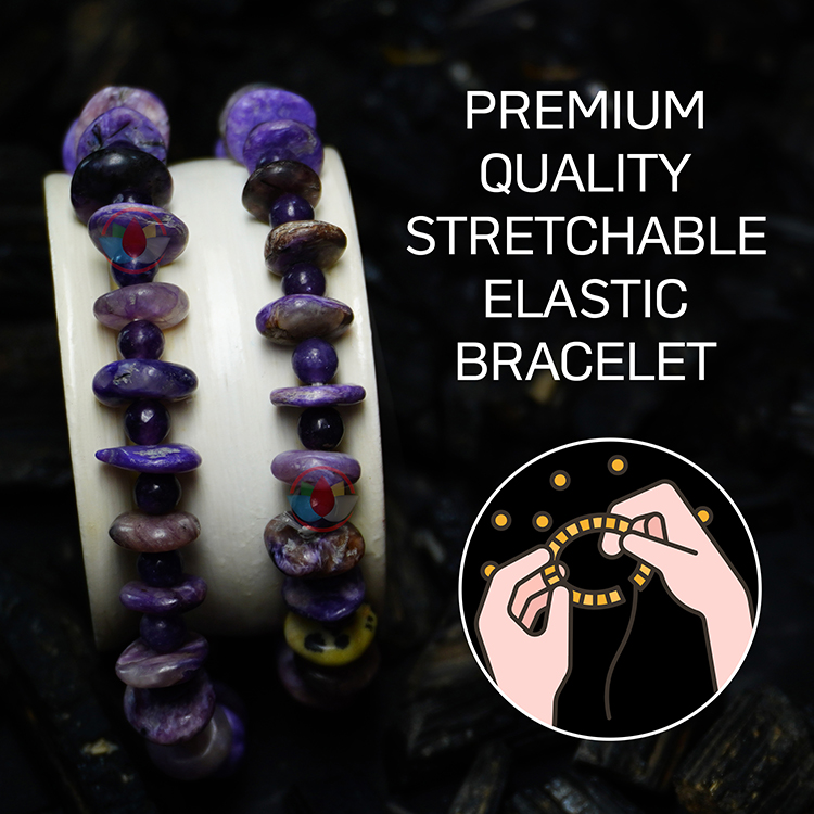 Amethyst Dark Wati Bracelet 4 mm- Remedywala - Image 2