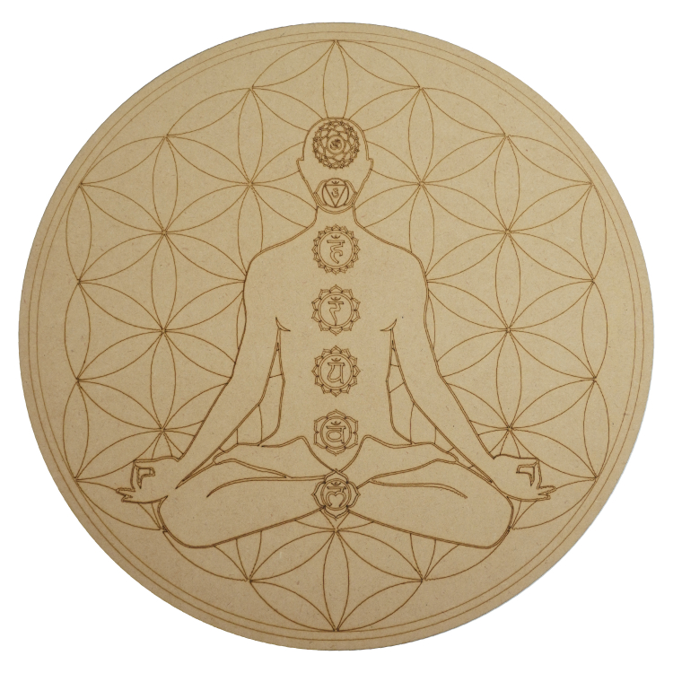 Flower Of Life Chakras Body Plate
