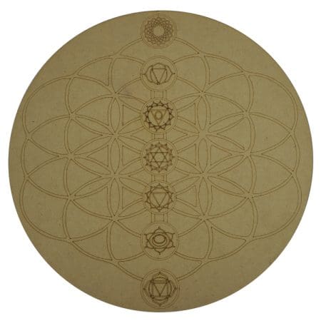 Flower Of Life Chakras Plate