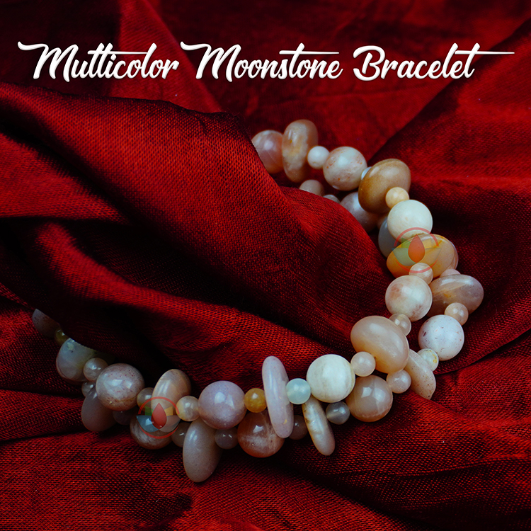 Multicolor Moonstone Wati Bracelet - Remedywala - Image 3