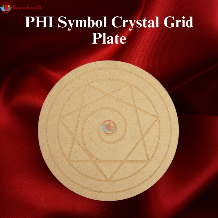 PHI Symbol Crystal Grid Plate