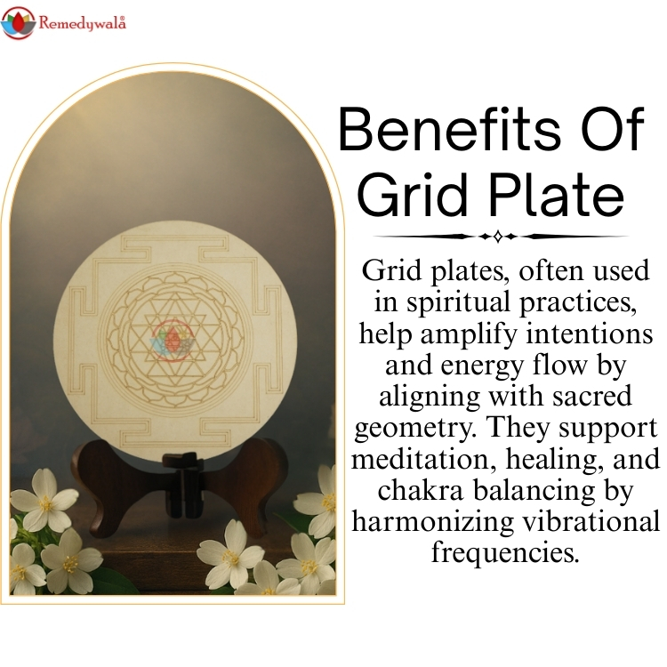 Sri Yantra Sacred Geometry Wooden Grid Plate