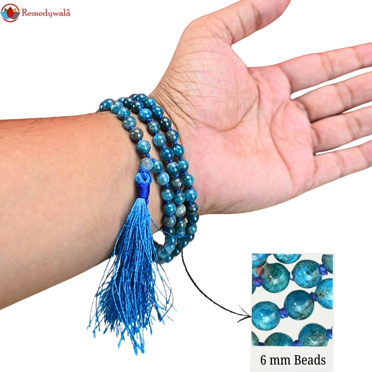 Apatite Mala With Certificate 6mm Beads Jap Mala - Image 3