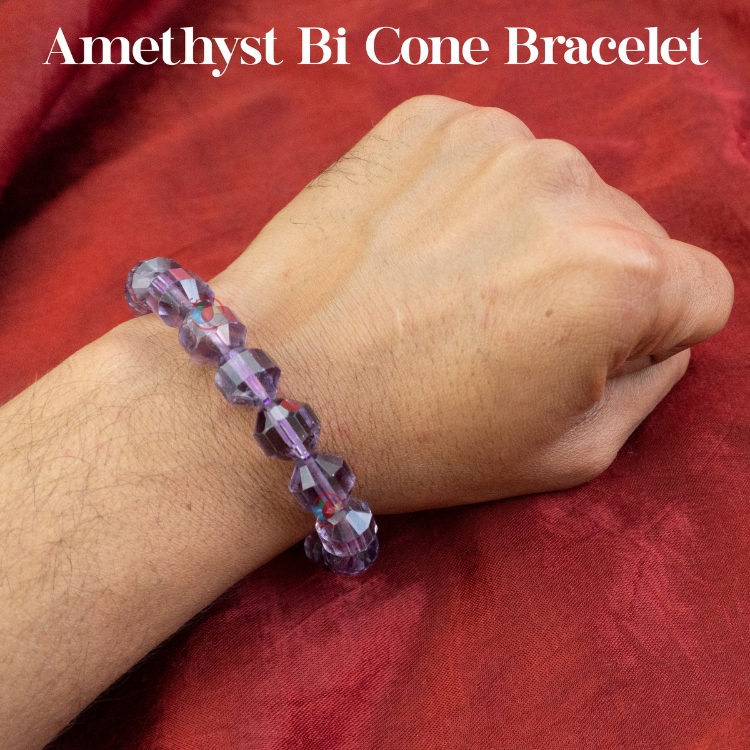 Amethyst Bi Cone Bracelet