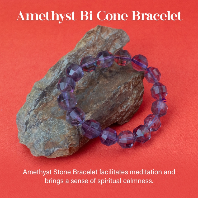 Amethyst Bi Cone Bracelet