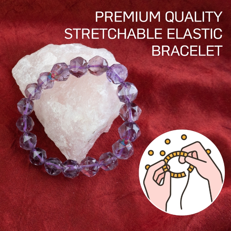 Amethyst Starcut 10mm Bracelet