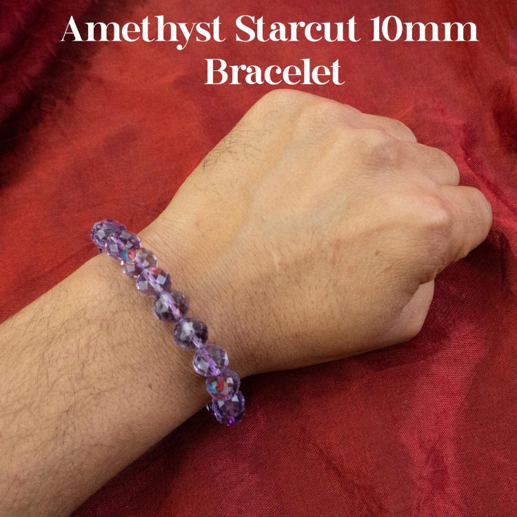 Amethyst Starcut 10mm Bracelet