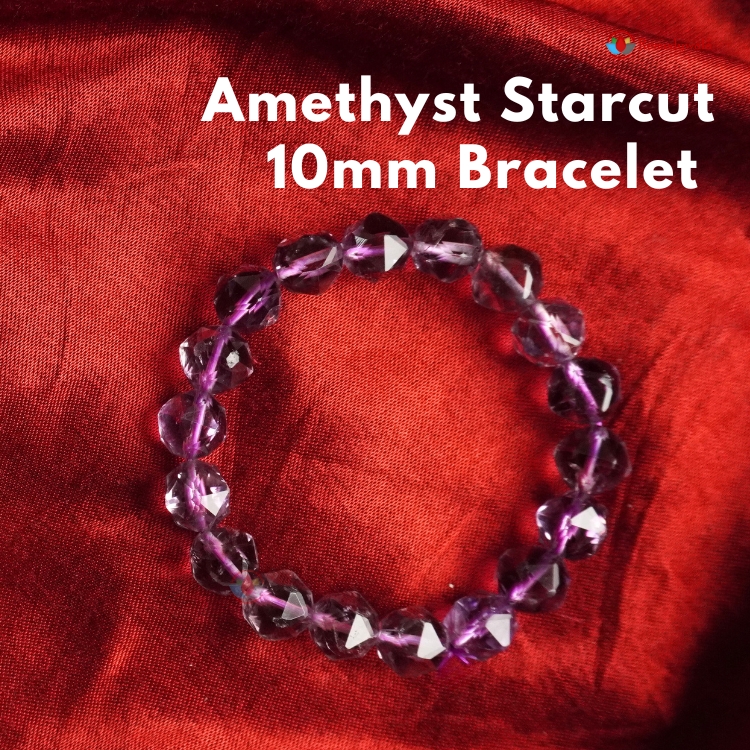 Amethyst Starcut 10mm Bracelet