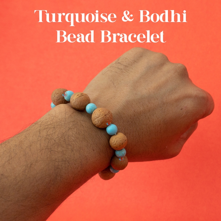 Turquoise & Bodhi Bead Bracelet