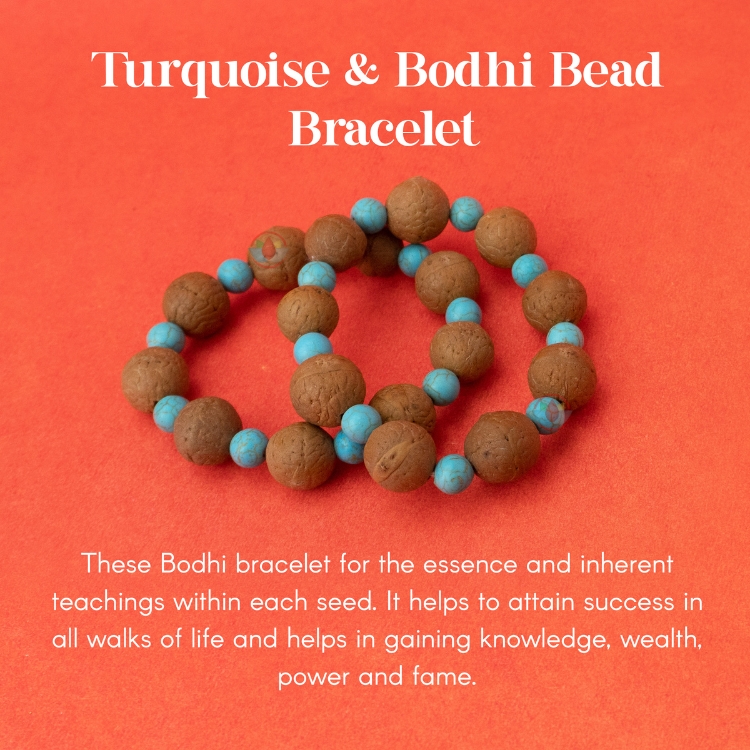 Turquoise & Bodhi Bead Bracelet