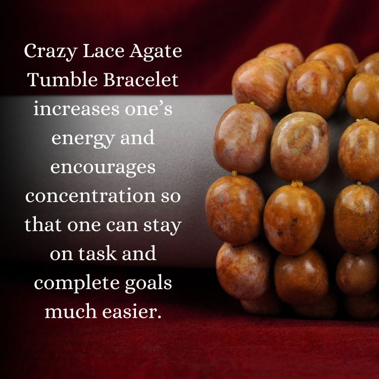 Crazy Lace Agate Tumble Bracelet