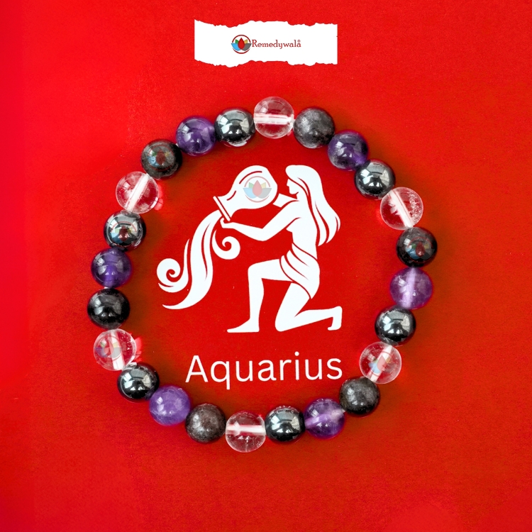 Aquarius Zodiac Crystal Bracelet