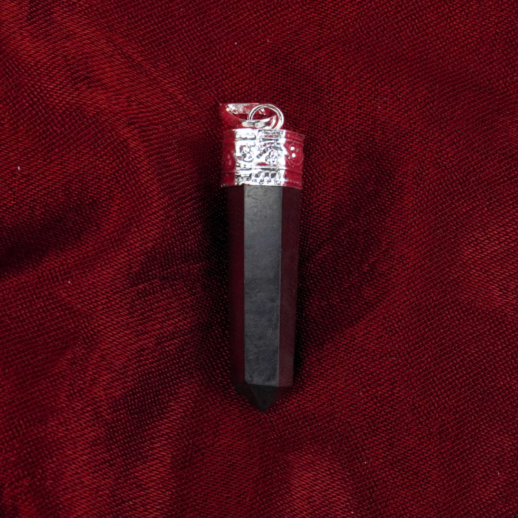 Black Shungite Pencil Pendant