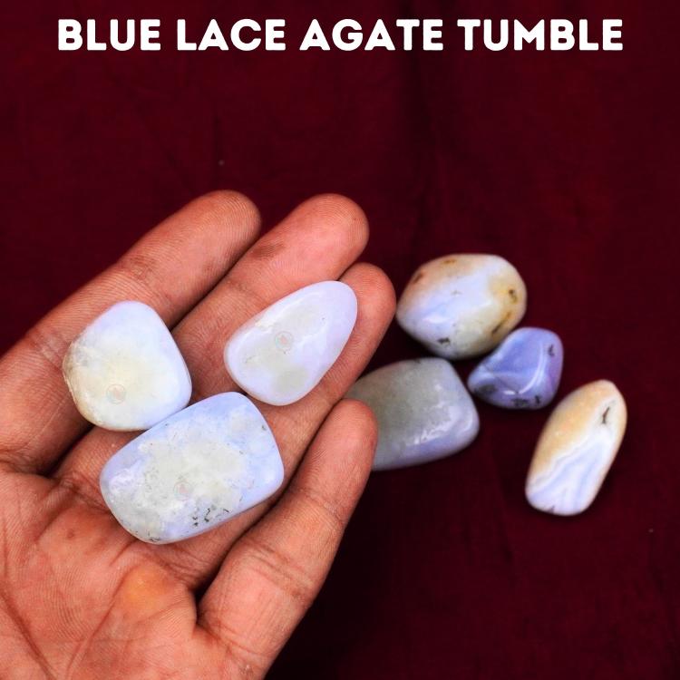 Blue Lace Agate Tumble Stones