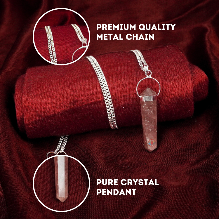 Strawberry Quartz Double Terminated Pendant