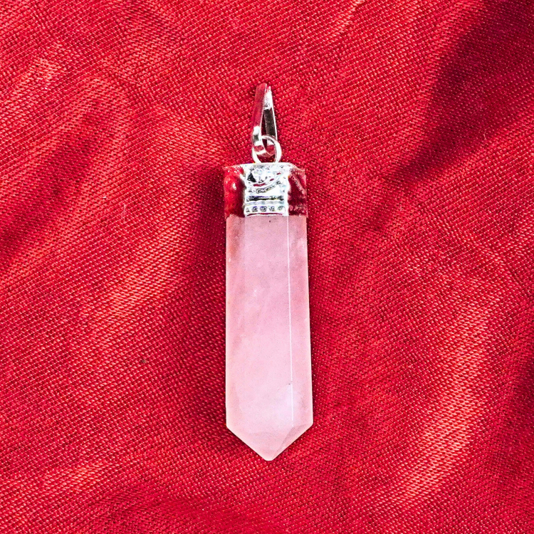 Rose Quartz Pencil Pendant