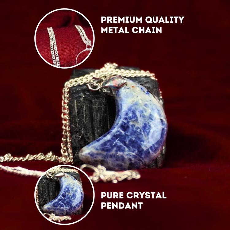 Sodalite Half Moon Pendant