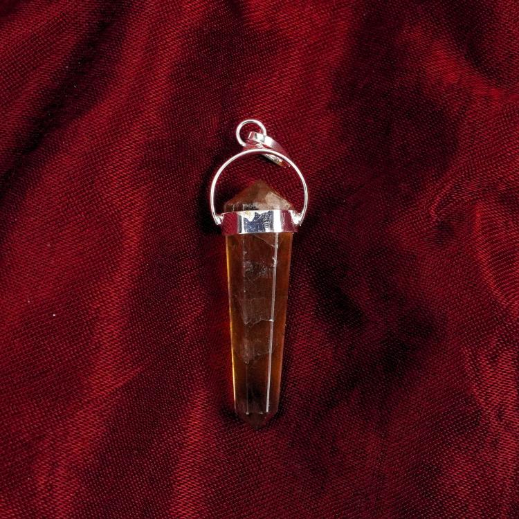 Multicolor Fluorite Double Terminated Pendant