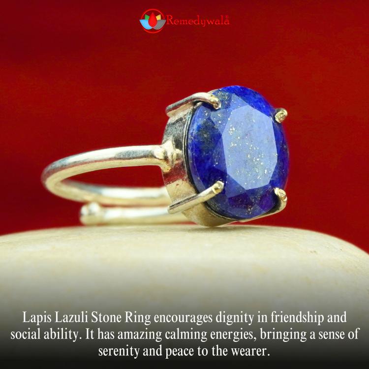 Lapis Lazuli Diamond Cut Ring - Image 5