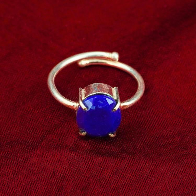 Lapis Lazuli Diamond cut ring