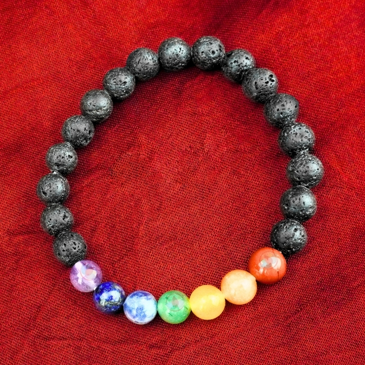 Lava 7 Chakra Bracelet