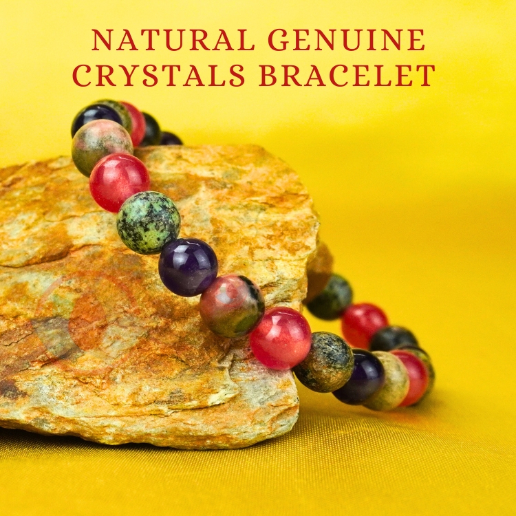 Natural Genuine Crystals Bracelet