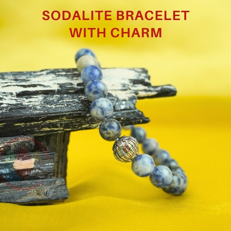 Sodalite Bracelet with Charm