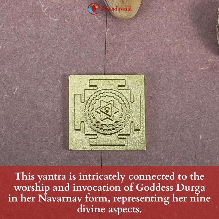 Panchdhatu Shree Durga Navarna Yantra - Image 5