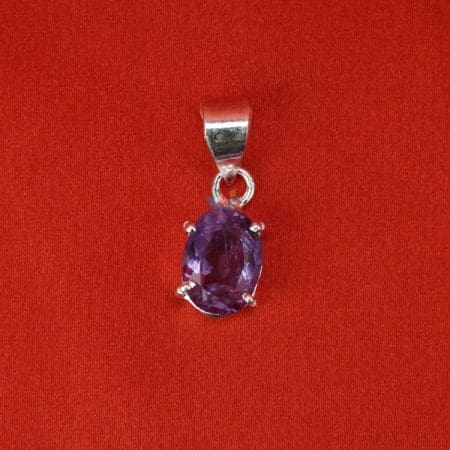 Amethyst Diamond Cut Pendant
