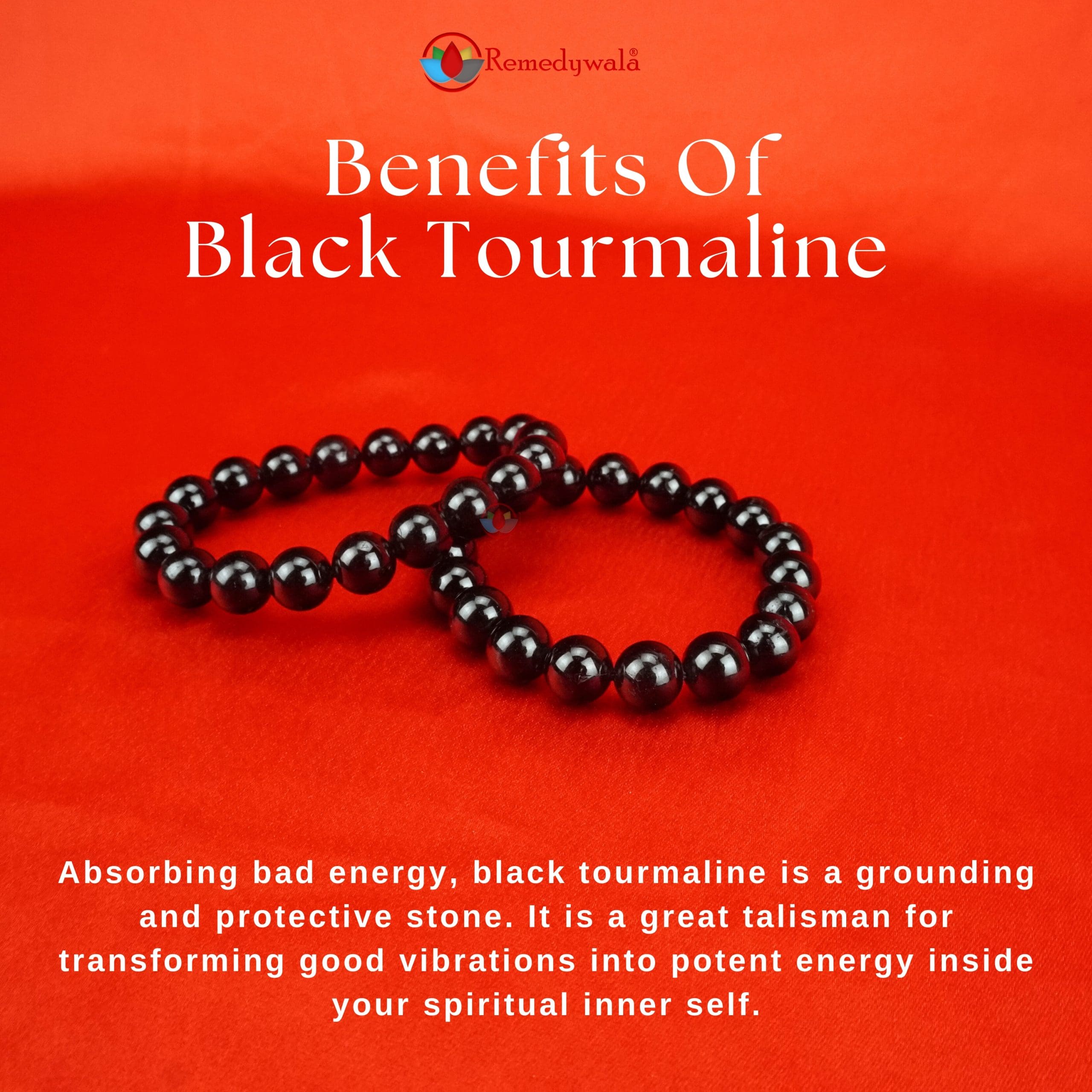 Black Tourmaline Natural Stone Bracelet 10mm