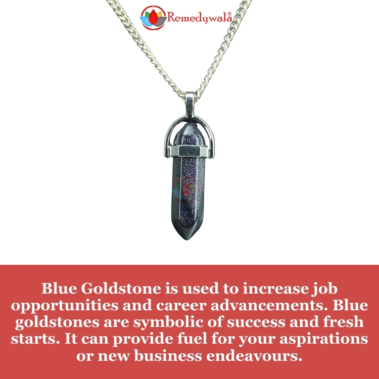 Blue goldstone Pencil Pendant