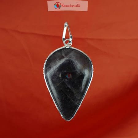 Amethyst Badam Shape Frame Pendant