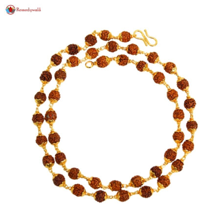 Rudraksha Golden Cap Jaap Mala
