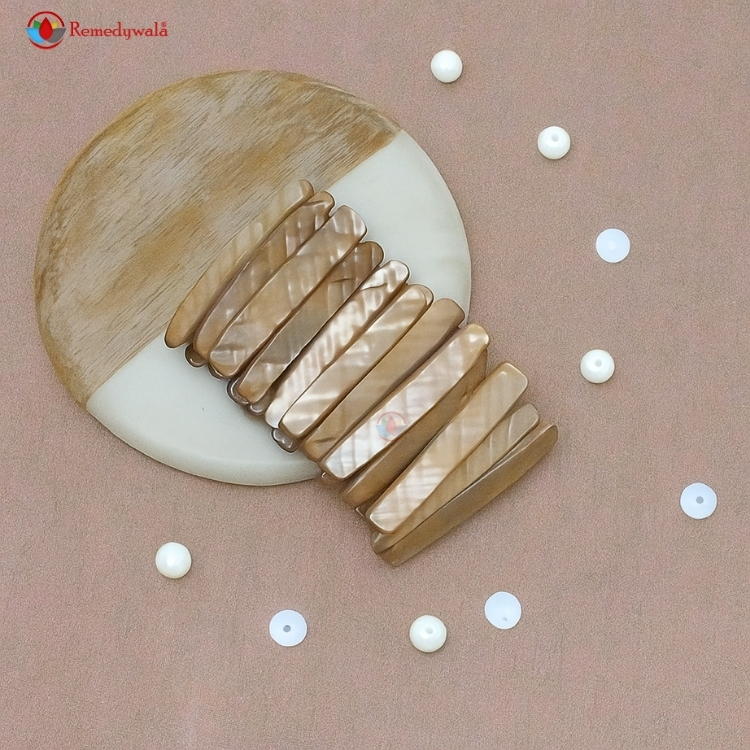 Natural Shell Stick Stretch Bracelet - Image 4