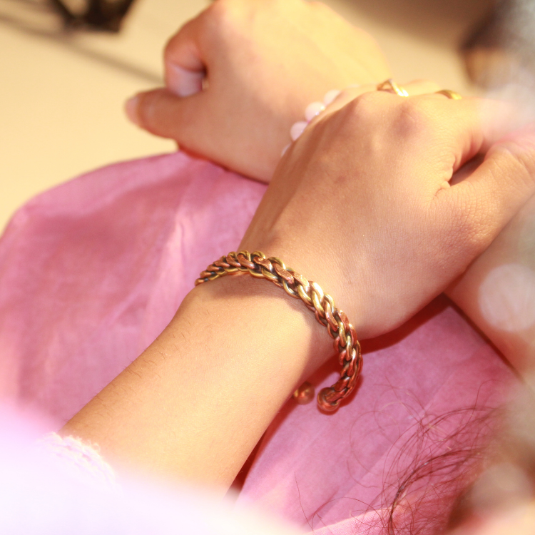 Premium Braided Copper Brass Kada - Image 2