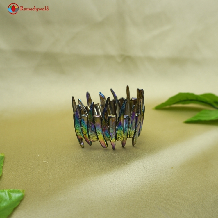 Natural Rainbow Shell Stretch Bracelet - Image 2