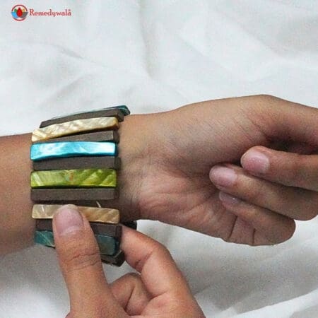 Natural Wood with Mother of Pearl Shell Bracelet