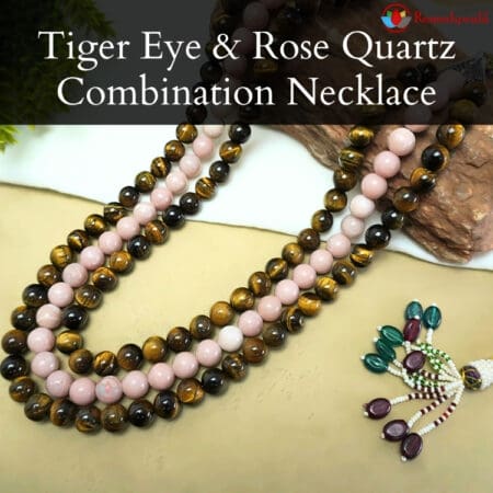 Tiger Eye And Rose Quartz Combination Necklace