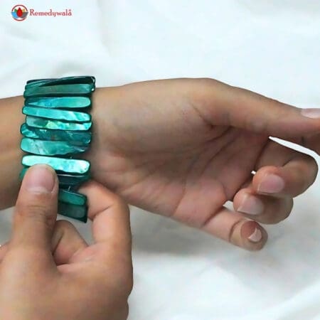 Vintage MOP Shell Stretch Bracelet - Ocean Blue