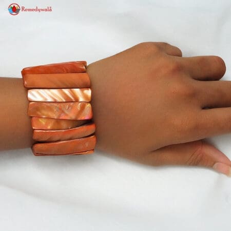 Vintage Orange MOP Shell Bracelet