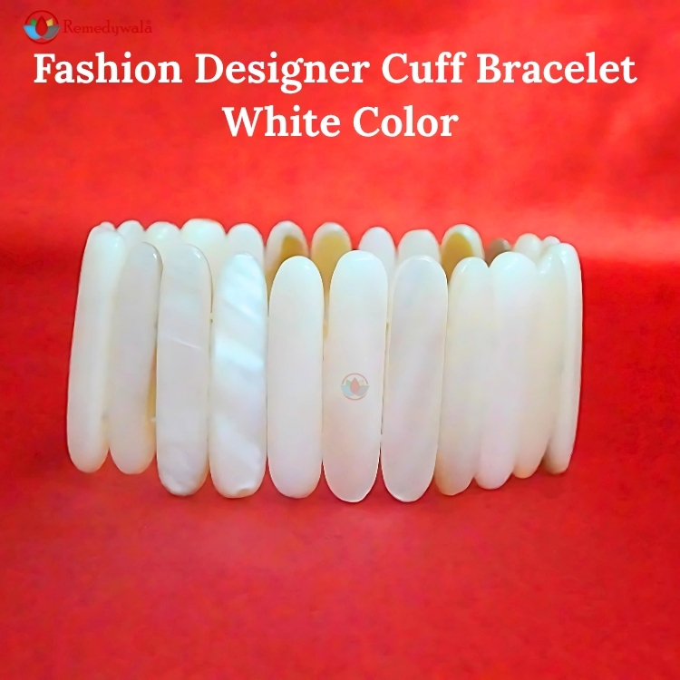 White Mother of Pearl Elastic Bracelet - Image 6