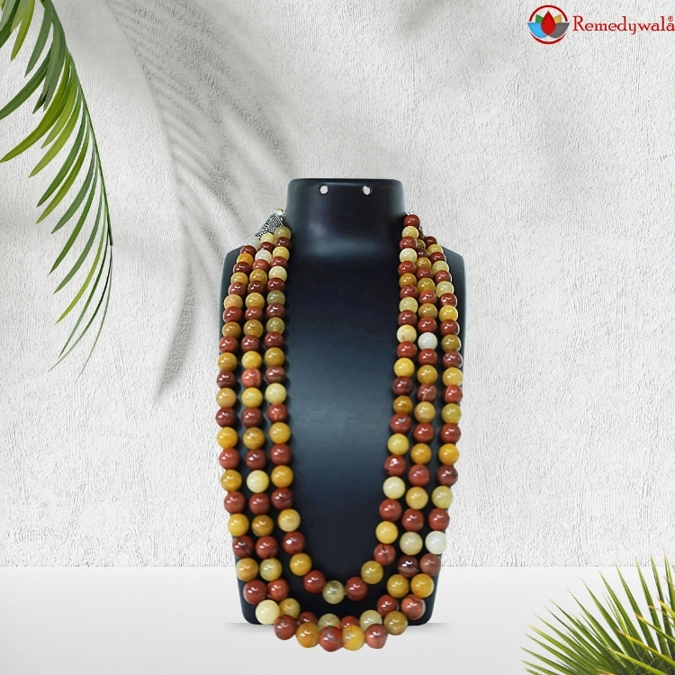 Remedywala Yellow Aventurine And Red Jasper Necklace - Image 5