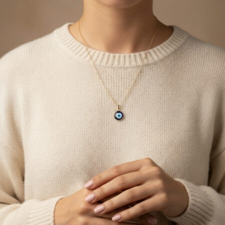 Blue Evil Eye Pendant(Golden)